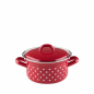 Preview: Casserole with lid, Polka-dot red