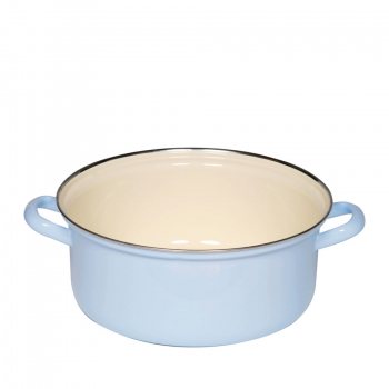 Casserole with chrome rim, Pastel