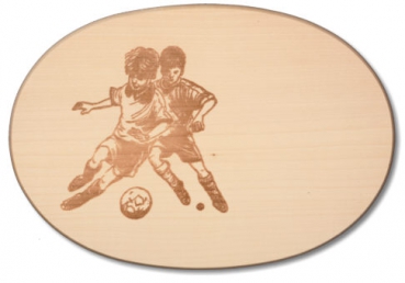 Schinkenteller oval mit 2 Fußballer