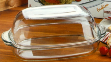 Geflügelbräter mit Deckel, Fashion Glas