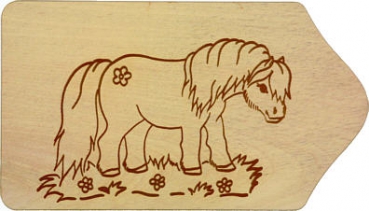 Frühstücksbrett Pony mit Blumen
