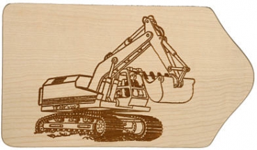Frühstücksbrett mit Bagger