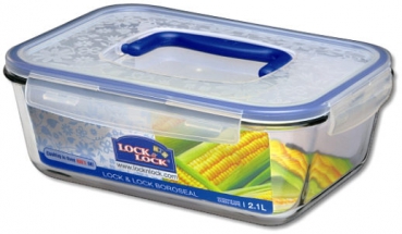 Lock&Lock Boroseal rechteckig 2.1l mit Tragegriff