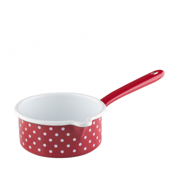 Saucepan, Polka-dot red