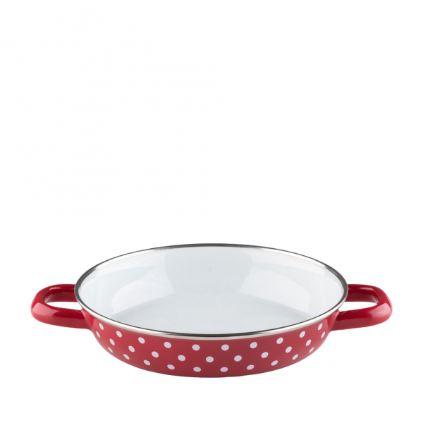 Egg pan, Polka-dot red