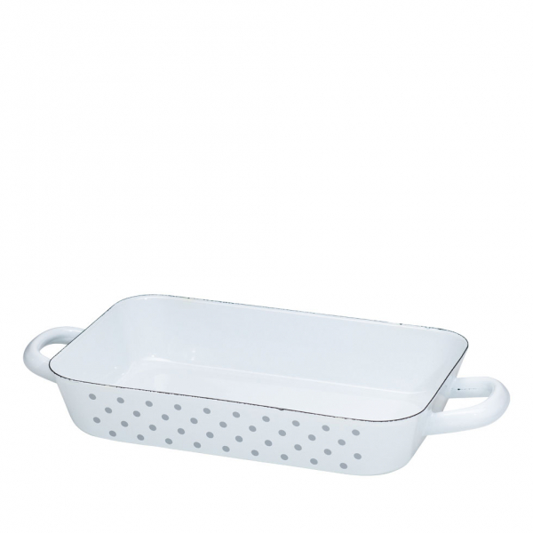 Roasting dish, Polka-dot grey