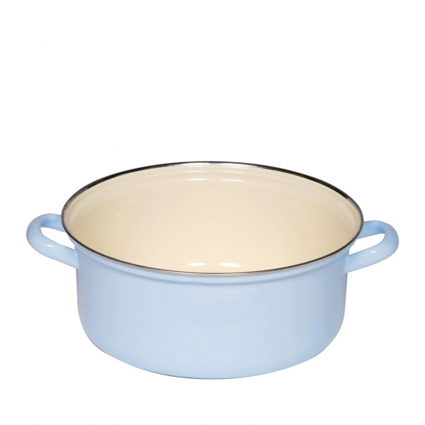 Casserole with chrome rim, Pastel