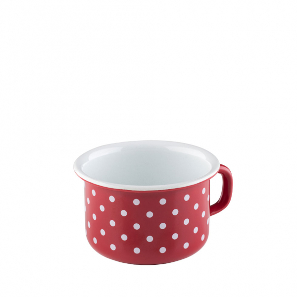 Coffee cup, Polka-dot red