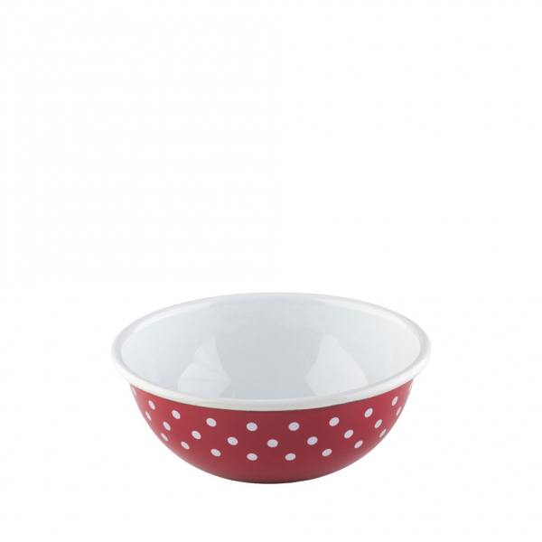 Kitchen bowl, Polka-dot red