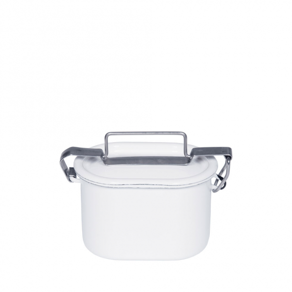 Oval airtight container, Classic white