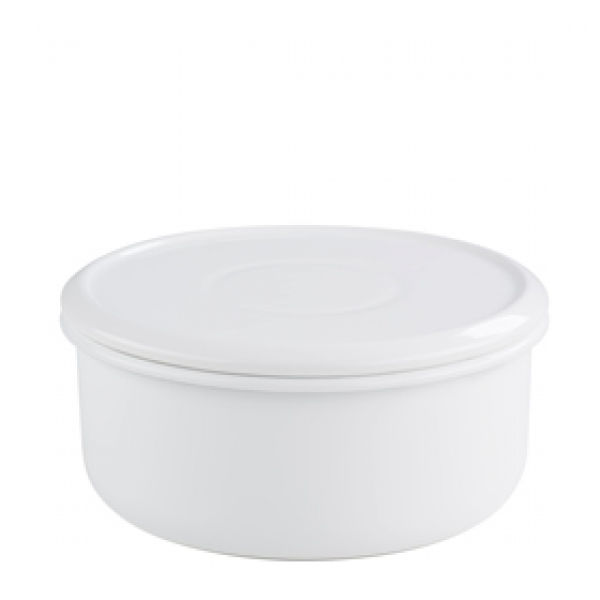 Bread/Biscuit tin with lid, Classic white