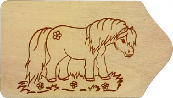 Frühstücksbrett Pony mit Blumen
